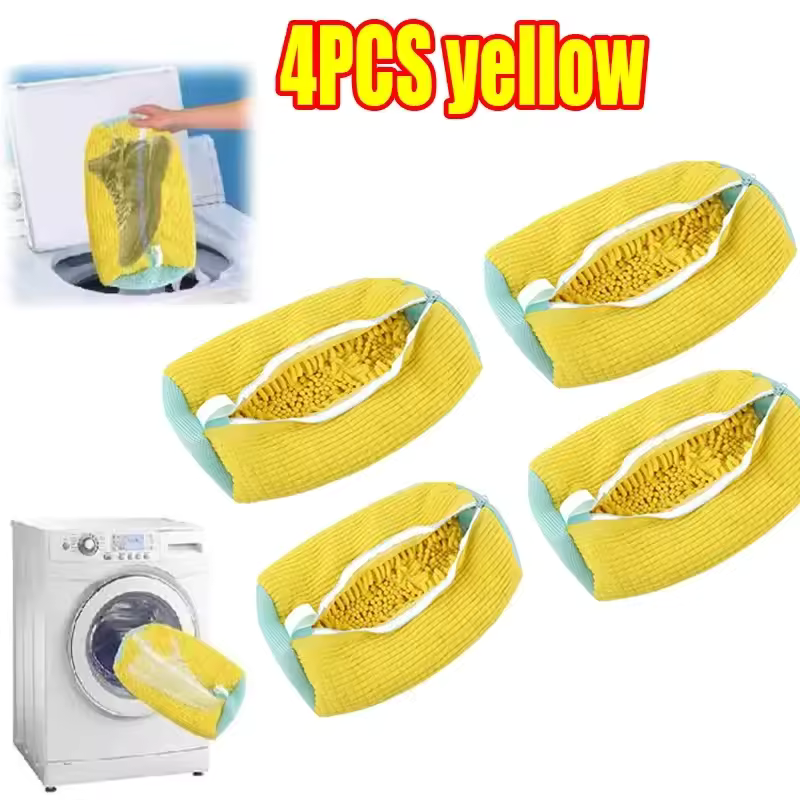 Lambe Machine Washable Shoe Washing & Drying Bag with Soft Fiber - Durable Polyester Laundry Protector for Shoes Adjustable Strap
