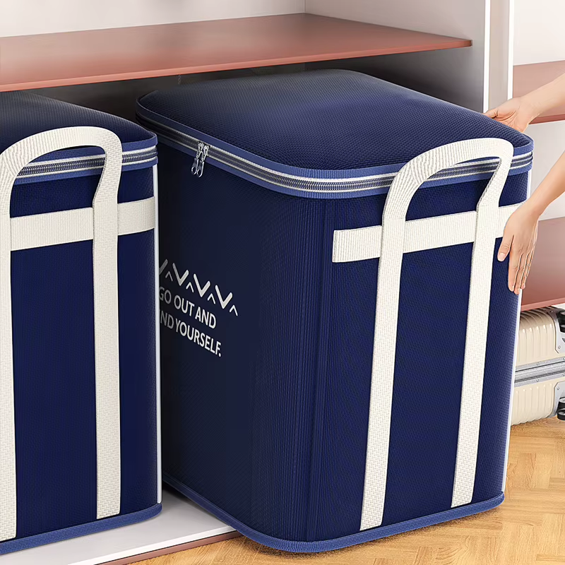Extra Large Handle Clothes Storage Bag Organizer with Reinforced Handle for Blanket Comforters Bed Sheets Pillows Toy