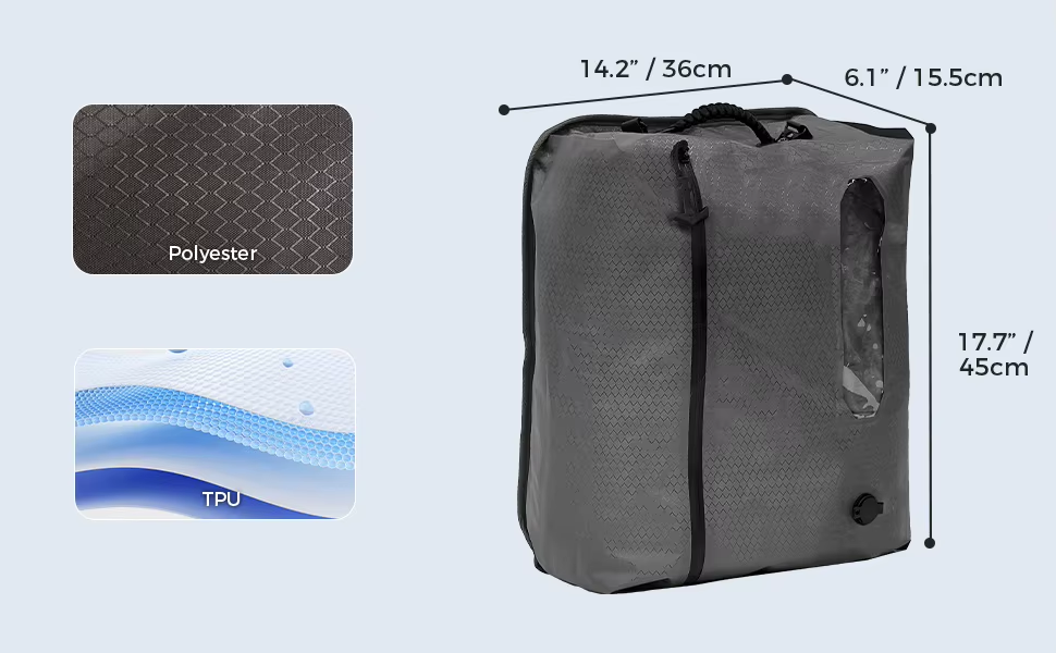 Lambe ZPO Travel Vacuum Kit with Wireless Electric Pump, Compression Packing Cubes for Clothing - Transparent Viewing Window for Carry