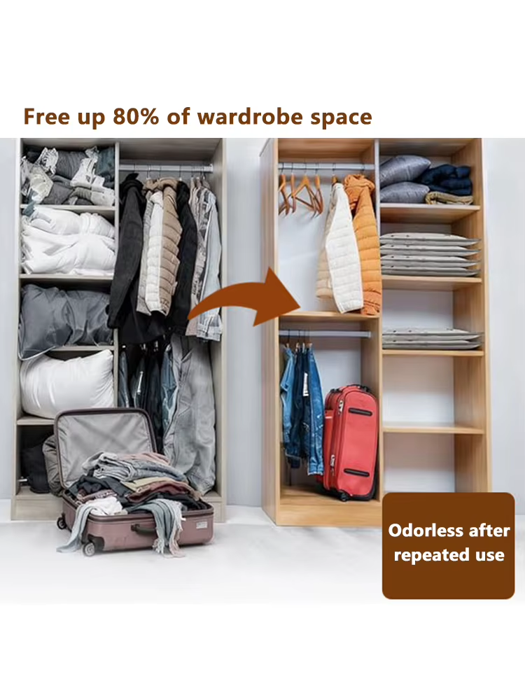 Lambe Cordless Compression Travel Vacuum Set 15 Pack Vacuum Bags With Rechargeable Air Pump For Luggage Suitcase Clothes Storage