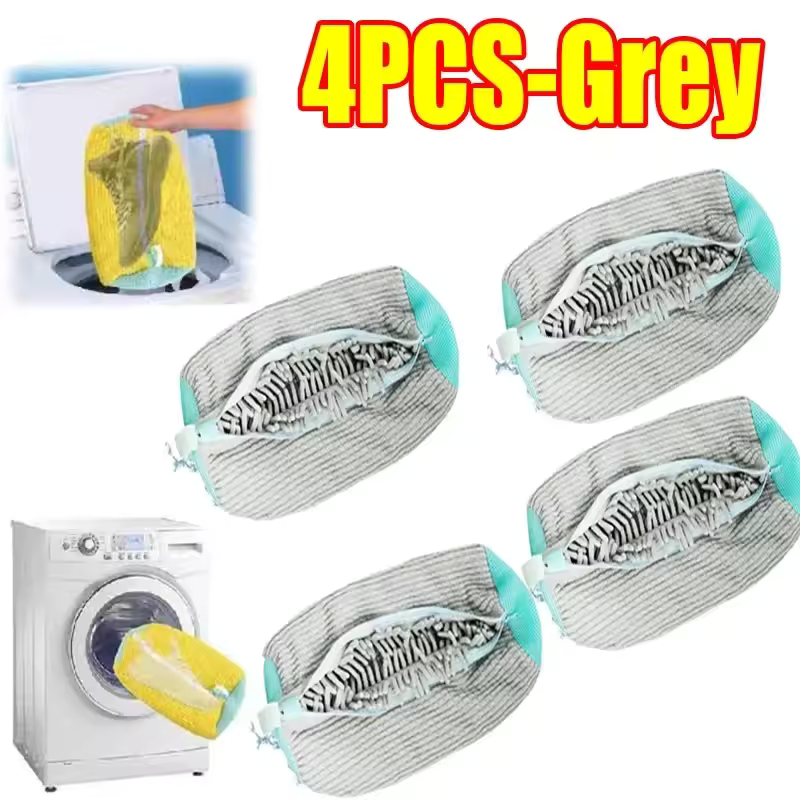 Lambe Machine Washable Shoe Washing & Drying Bag with Soft Fiber - Durable Polyester Laundry Protector for Shoes Adjustable Strap