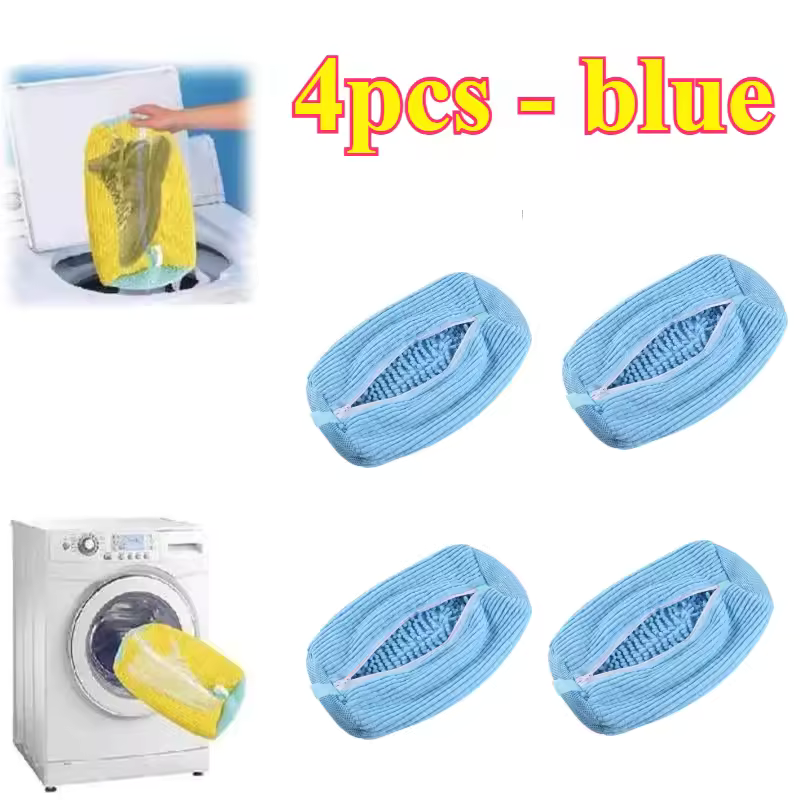 Lambe Machine Washable Shoe Washing & Drying Bag with Soft Fiber - Durable Polyester Laundry Protector for Shoes Adjustable Strap