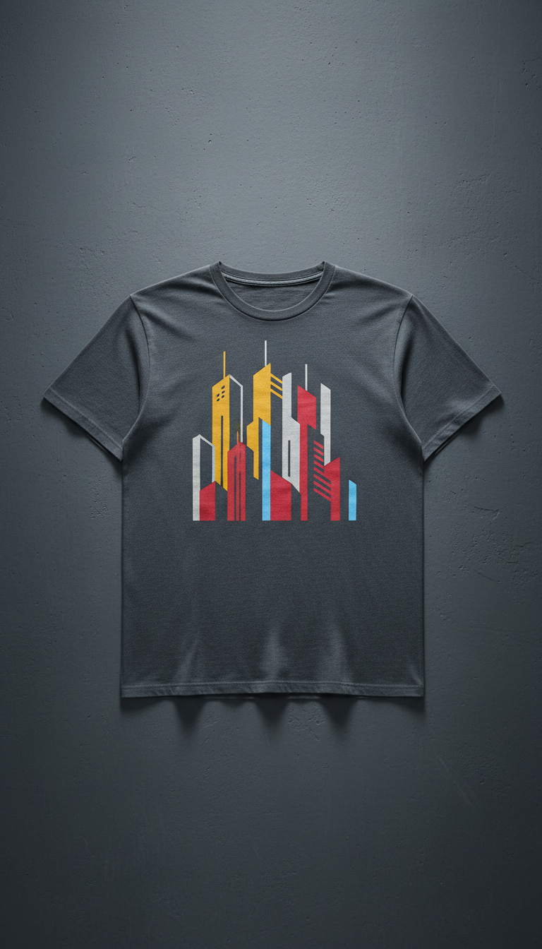 Deep Slate Cityscape Tee