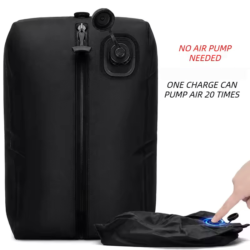 Lambe New Automatic Electric Vacuum Compression Bag No Pump Needed Travel Storage Pouch 20L Waterproof Luggage Organizer Packing Cube