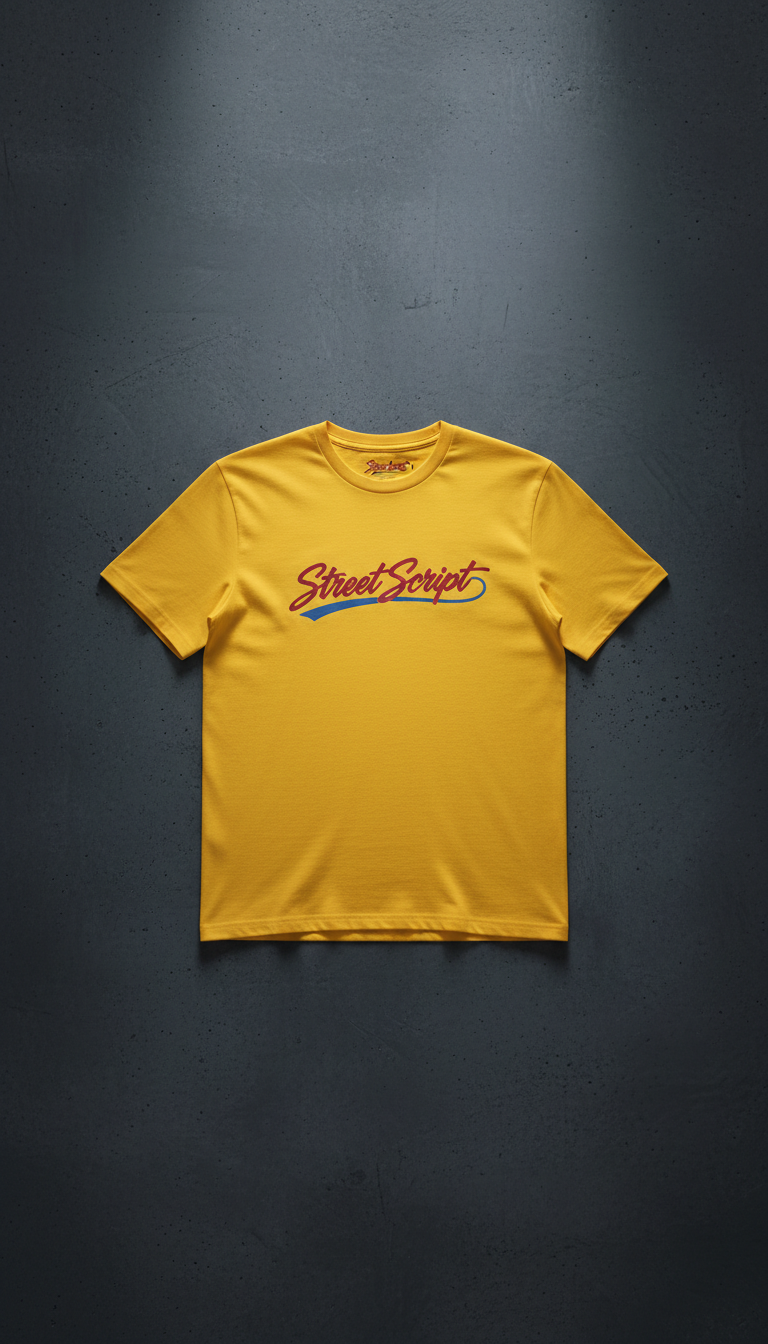 Vivid Yellow Street Script Tee